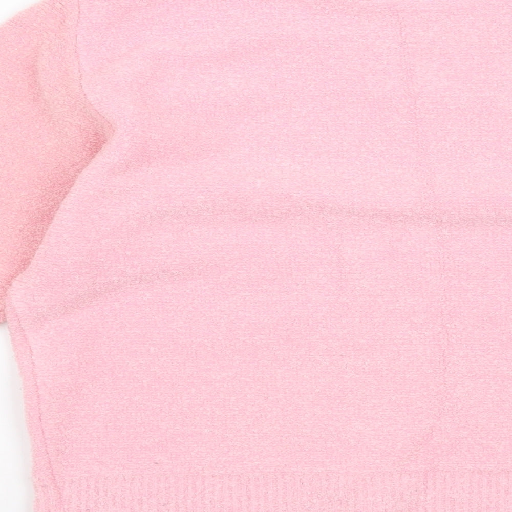 4Me Womens Pink Floral Pullover Jumper Size S