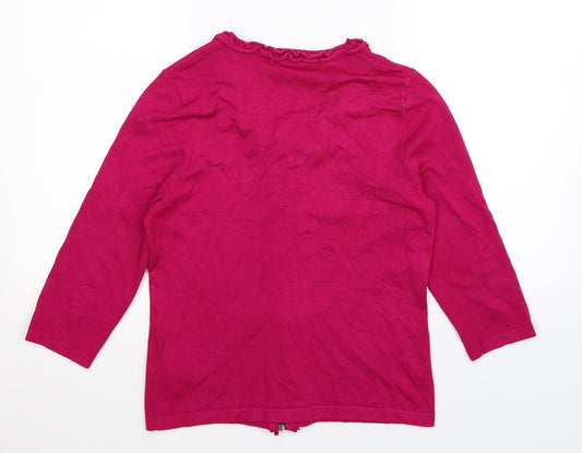 Gerry Weber Womens Pink Knit Cardigan Jumper Size 10