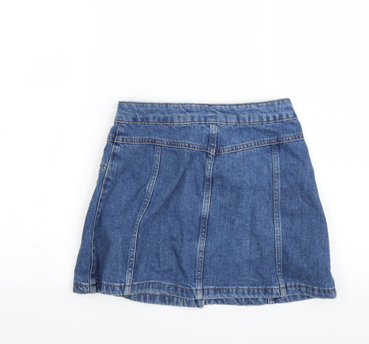 Top shop Womens Blue Skater Skirt Size 8