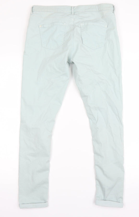 Top shop Womens Green Skinny Jeans Size 32 L20 in