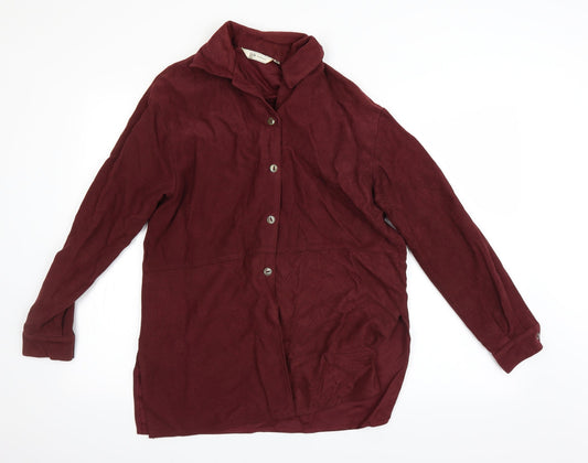 JFW Mens Red Button-Up Size M