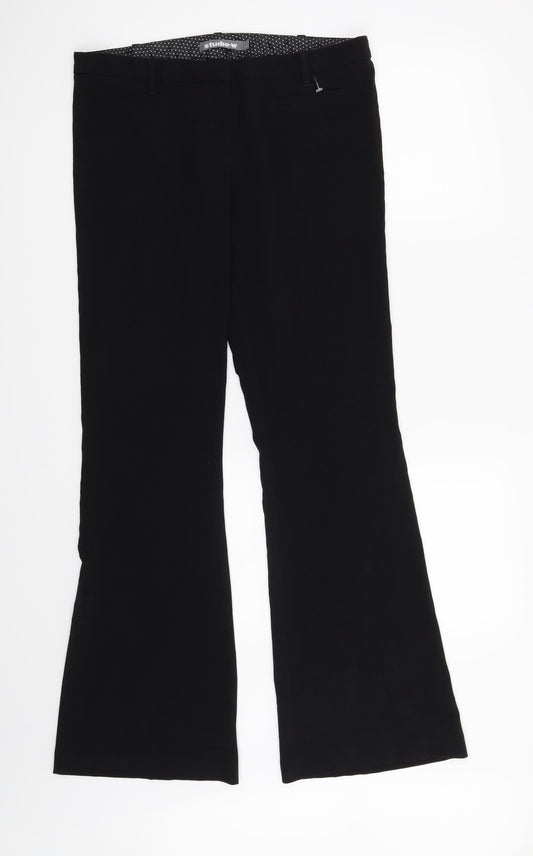 Studio W Womens Black Trousers Size 12 L32 in