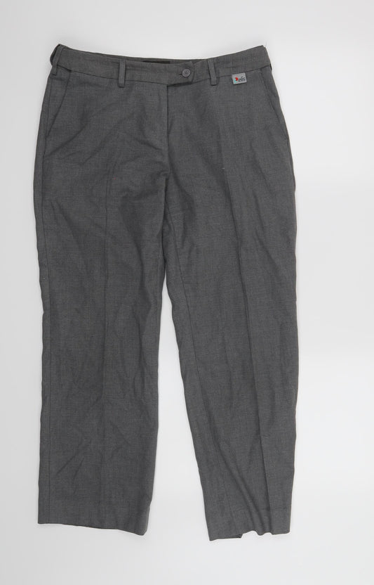 Simon Jersey Womens Grey Trousers Size 10 L26 in