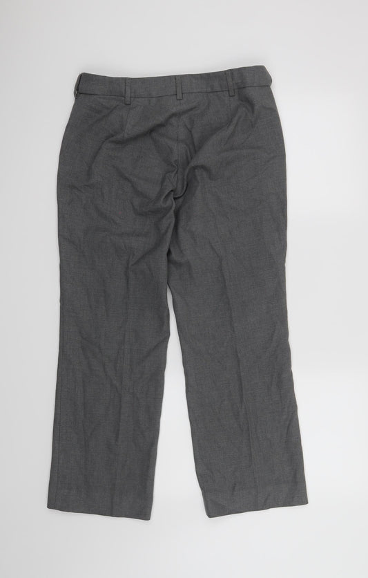 Simon Jersey Womens Grey Trousers Size 10 L26 in
