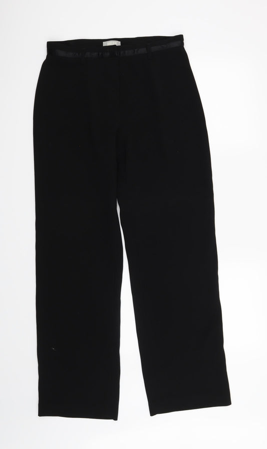 GVB Womens Black Trousers Size 12 L30 in