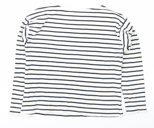 l.o.g.g Womens Black Striped Pullover Jumper Size S