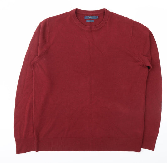 Atlantic Bay Mens Red Pullover Jumper Size L