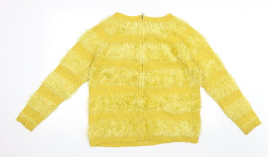 Be beau Womens Yellow Pullover Jumper Size 12