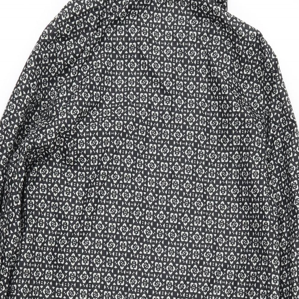 Marks and Spencer Womens Black Floral Anorak Coat Size S