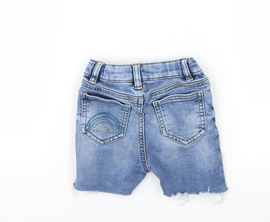 Marks and Spencer Girls Blue Denim Cropped Jeans Size 18-24 Months