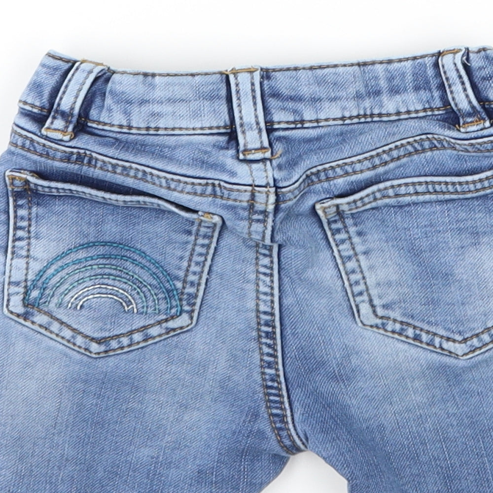 Marks and Spencer Girls Blue Denim Cropped Jeans Size 18-24 Months