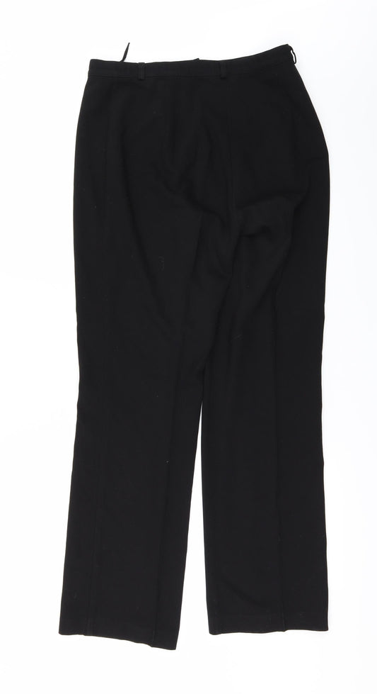 Marks and Spencer Womens Black Trousers Size 12 L28 in