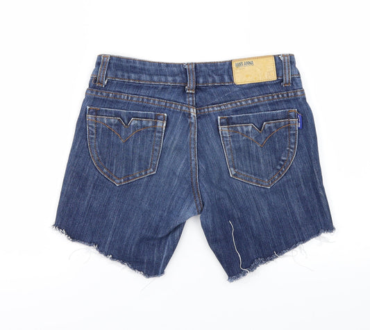 Miss Anna Womens Blue Cut-Off Shorts Size 8