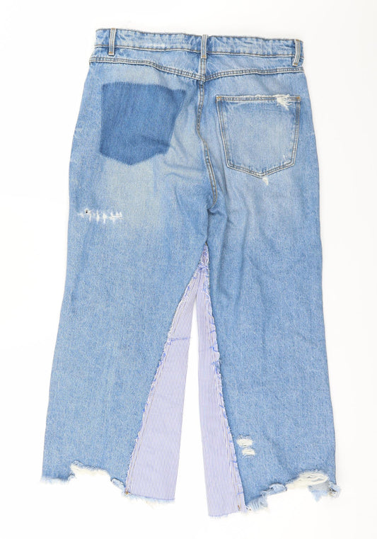 TRF Womens Blue Straight Jeans Size 10 L22 in