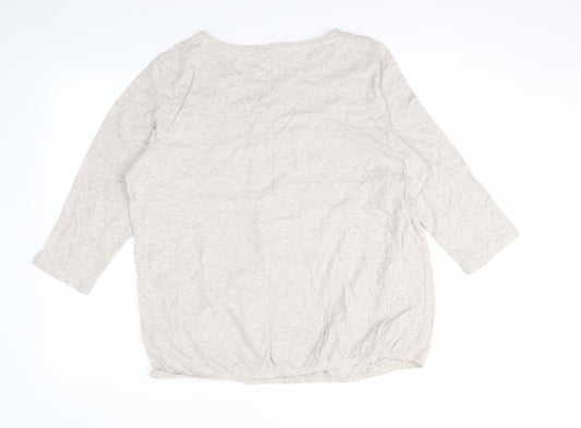 Preworn Womens Beige Pullover Sweatshirt Size 18