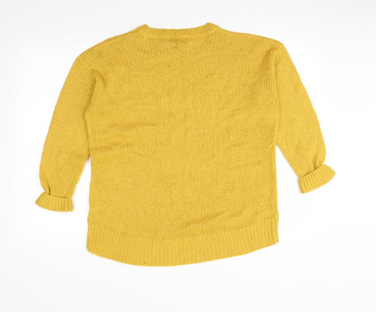 New Look Womens Yellow Pullover Jumper Size M