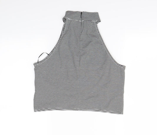 Lustre Womens Black Striped Basic Tank Size 12