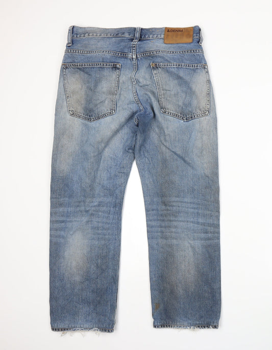 H&M Womens Blue Straight Jeans Size 30 in L25 in