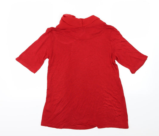 MORE & MORE Womens Red Knit Pullover Jumper Size 12