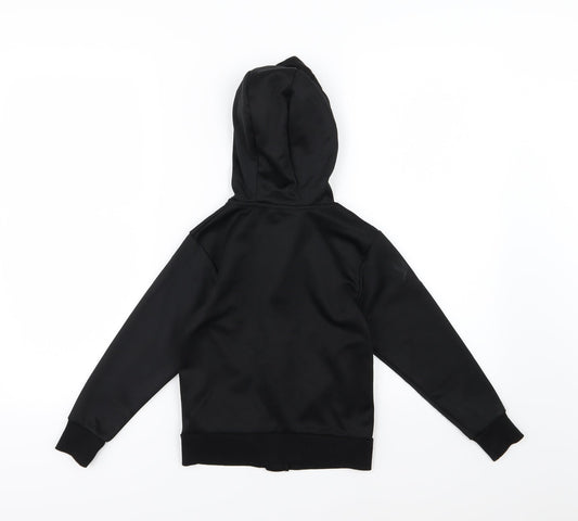 Peacocks Boys Black Jersey Full Zip Hoodie Size 6-7 Years