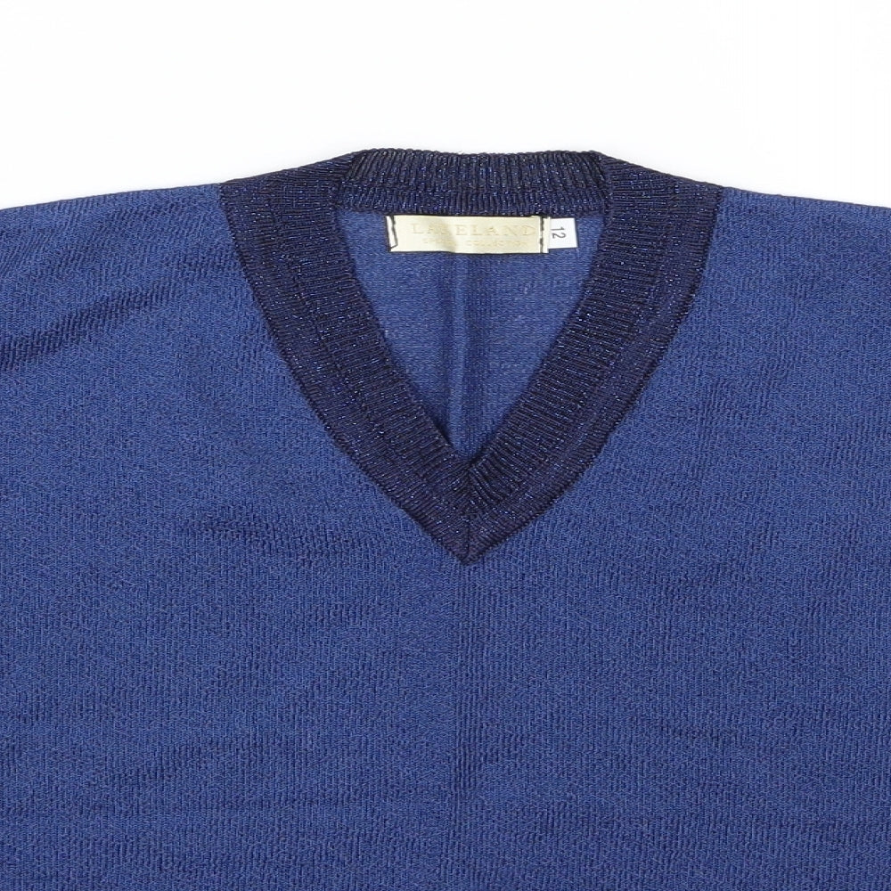 Lakeland Womens Blue Knit Pullover Jumper Size 12
