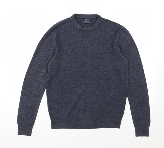 BHS Mens Blue Knit Pullover Jumper Size S