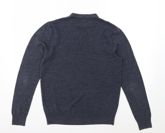 BHS Mens Blue Knit Pullover Jumper Size S