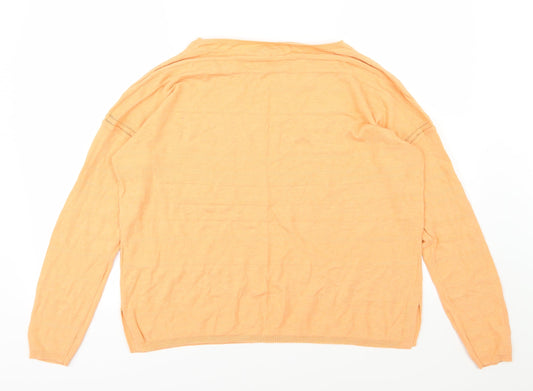 NEXT Womens Orange Knit Pullover Jumper Size 14