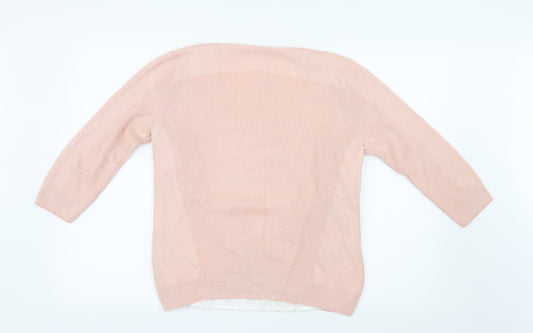 Marks and Spencer Womens Pink Basic Blouse Size 12 - Cardigan and Top All in One