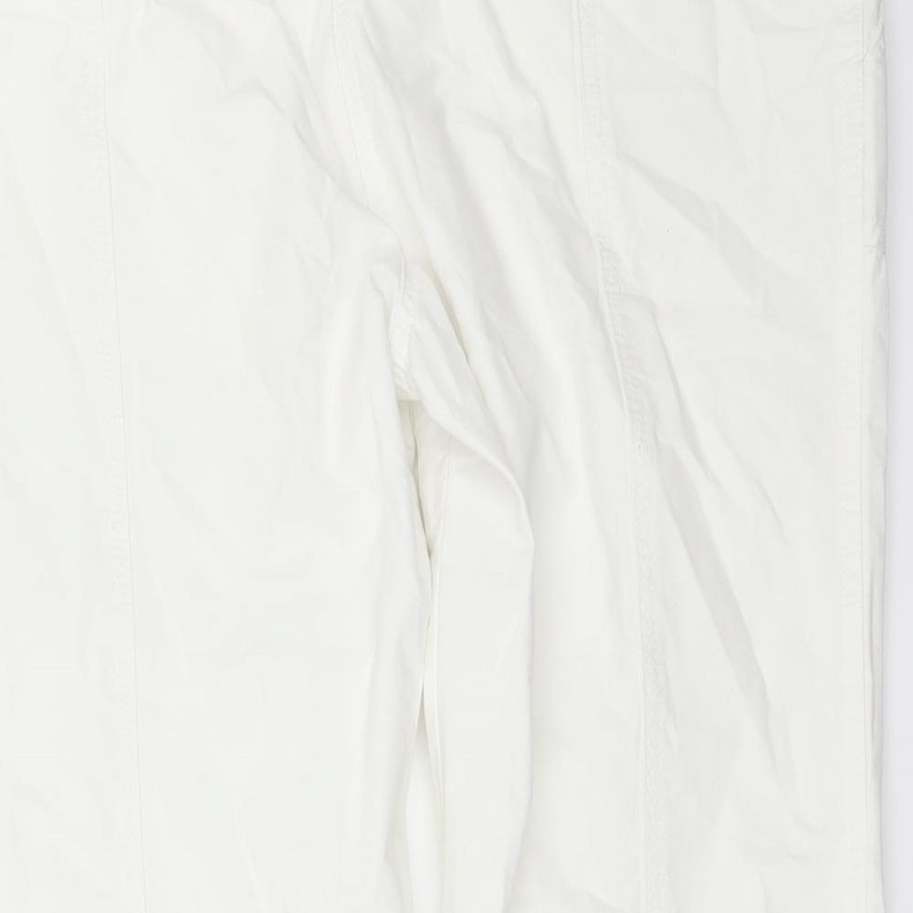 TU Womens White Denim Cropped Jeans Size 14 L21 in