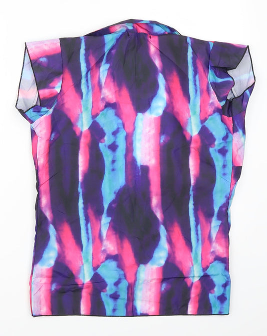 Mavodovama Womens Pink Basic Blouse Size L - Abstract