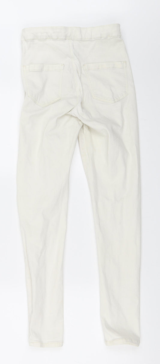 Topshop Womens White Denim Skinny Jeans Size 28 in L30 in