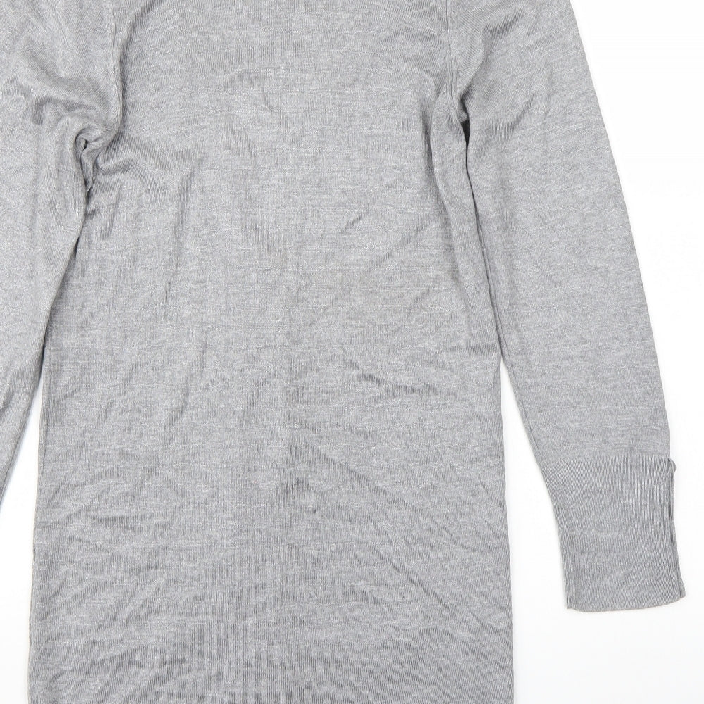 Marks and Spencer Womens Grey Cardigan Jumper Size 8