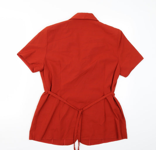 Etam Womens Orange Jacket Coat Size 14