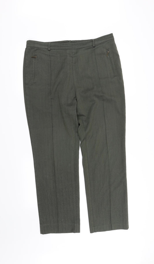 Marks and Spencer Womens Green Trousers Size 14 L34 in