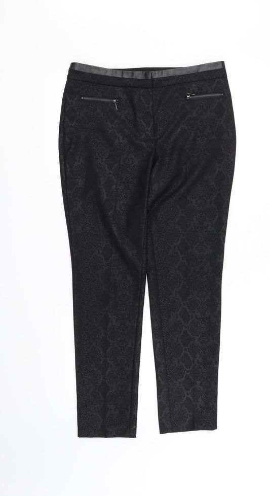 Preworn Womens Black Trousers Size 8 L29 in