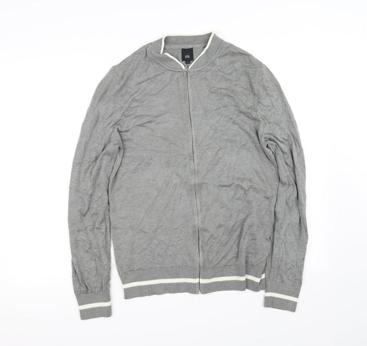 River Island Mens Grey Cardigan Jumper Size S