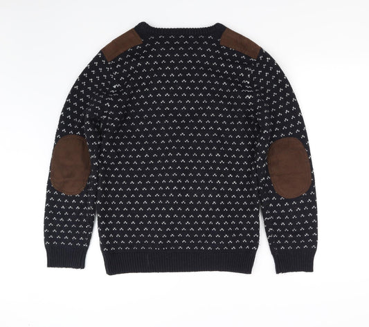Easy Mens Blue Pullover Sweatshirt Size S