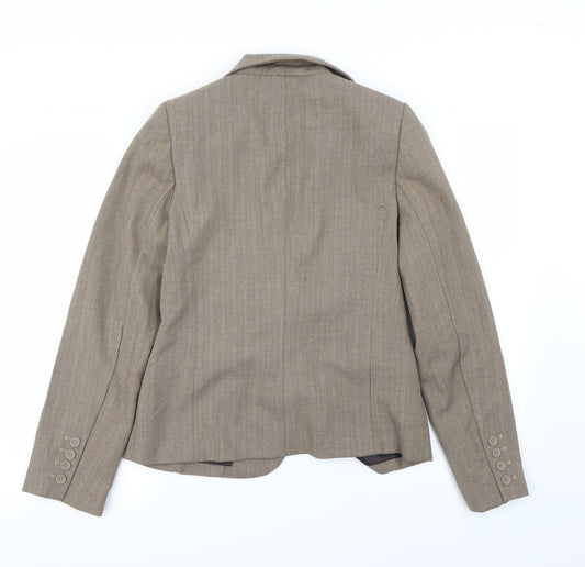 Preworn Womens Brown Jacket Blazer Size 12
