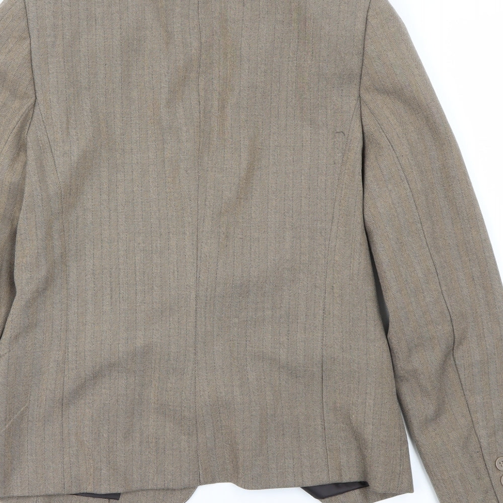 Preworn Womens Brown Jacket Blazer Size 12