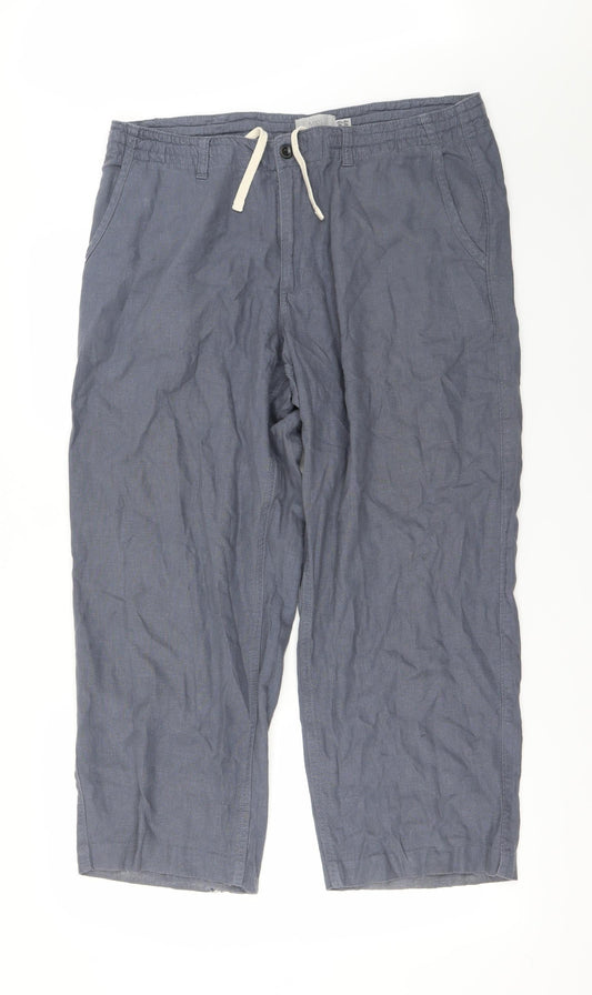 Marks and Spencer Womens Blue Trousers Size 38 in L33 in