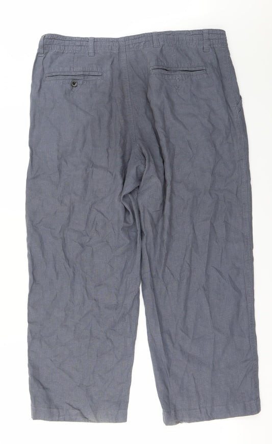 Marks and Spencer Womens Blue Trousers Size 38 in L33 in