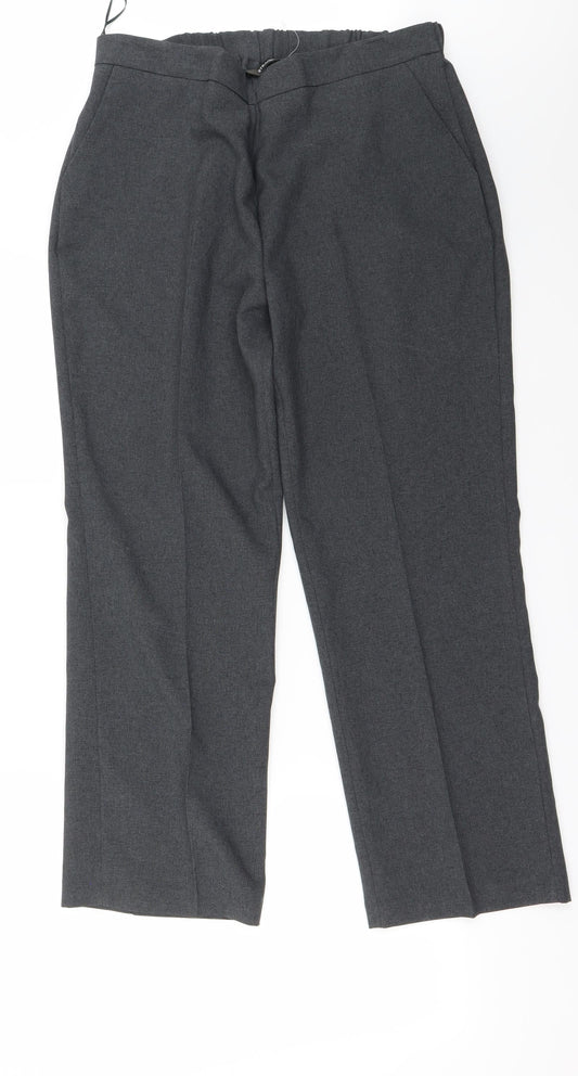 Preworn Womens Grey Trousers Size 14 L25 in