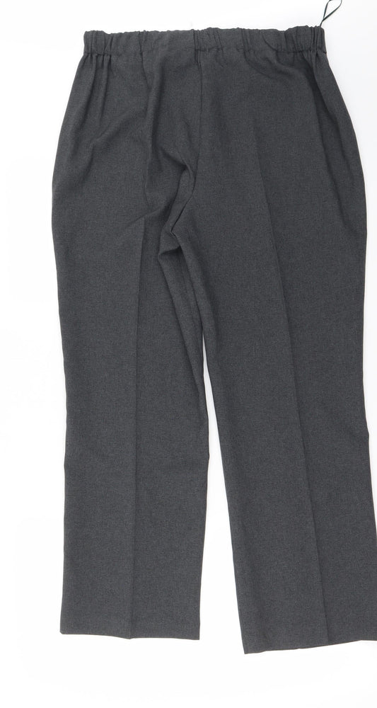 Preworn Womens Grey Trousers Size 14 L25 in