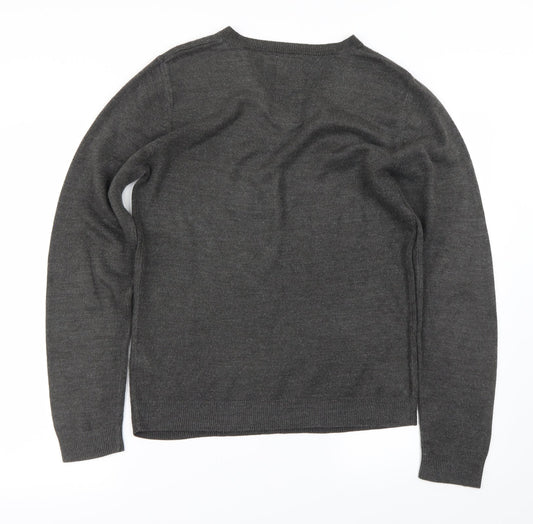 Topman Mens Grey Pullover Jumper Size S