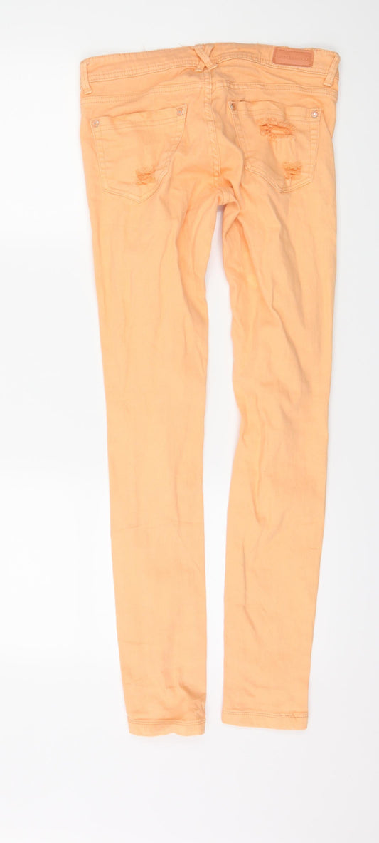 Suteblanco Jeans Womens Orange Denim Skinny Jeans Size 6 L29 in