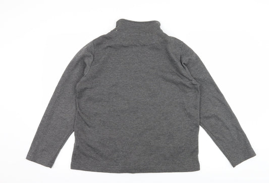 Damart Womens Grey Jersey Full Zip Sweatshirt Size 10 - Flower