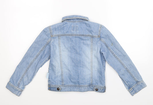 Annie Thornton Girls Blue Denim Jacket Size 6 Years