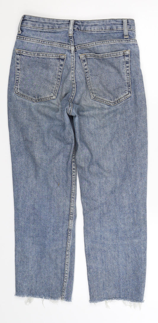 Topshop Womens Blue Denim Cropped Jeans Size 26 in L22 in