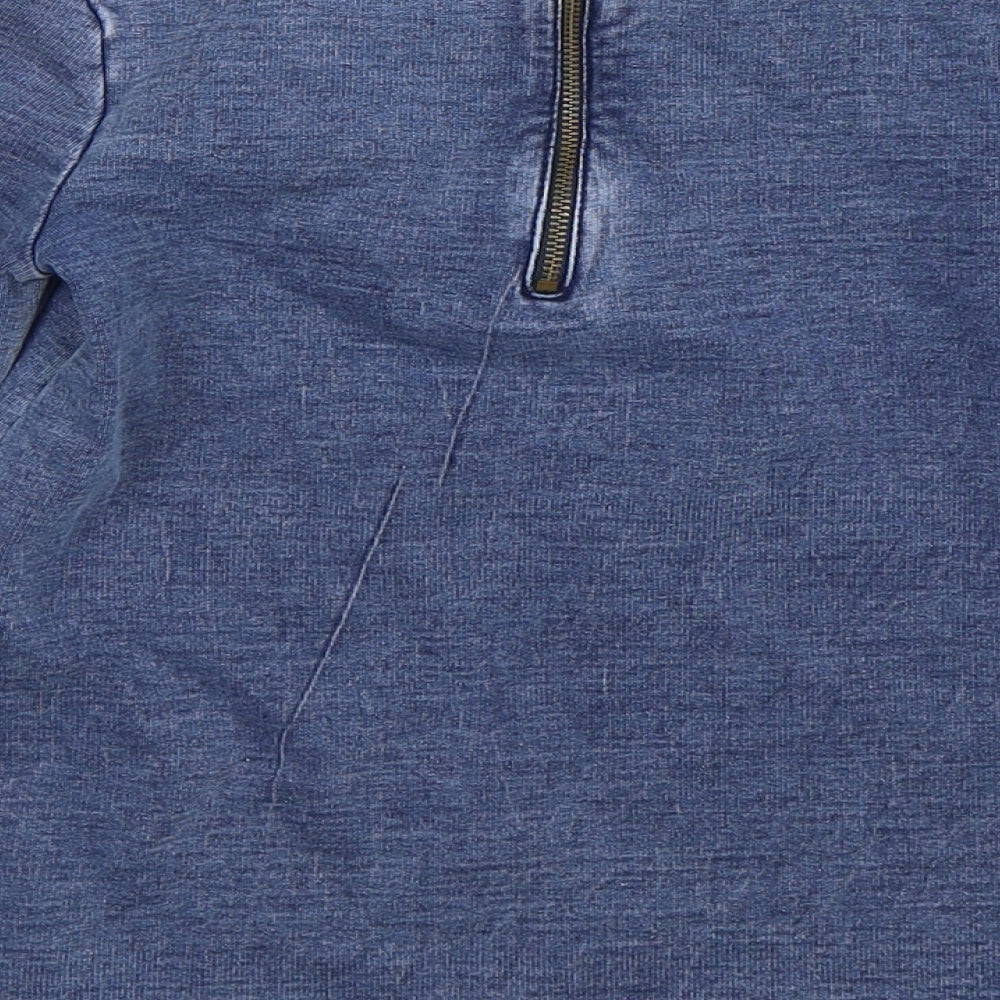 TU Girls Blue Denim Pullover Sweatshirt Size 7 Years